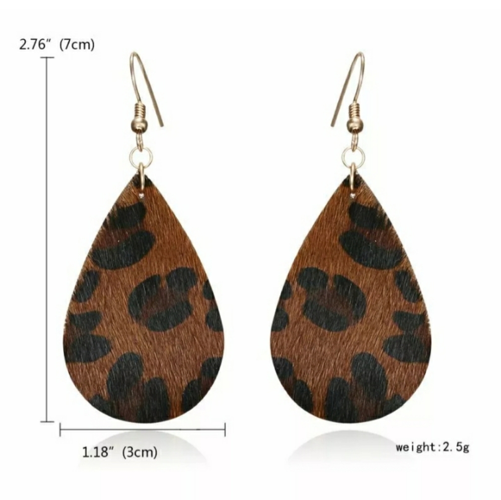 Cheetah print earrings